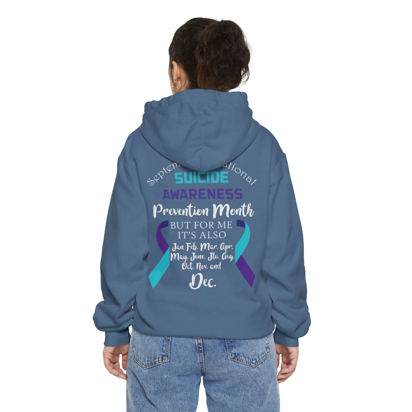 Unisex Suicide Awareness Hoodie - Garment-Dyed with Empowering Message