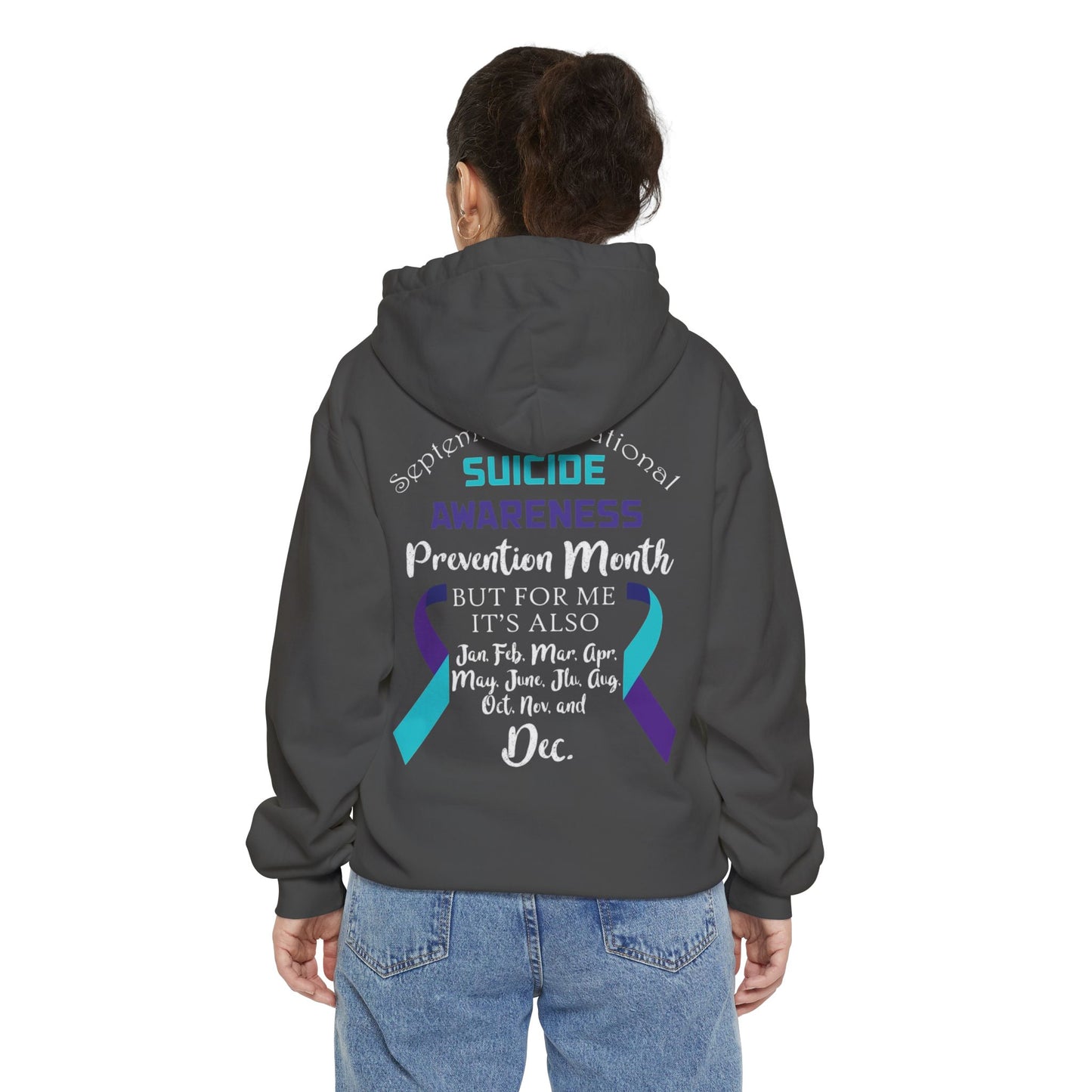 Unisex Suicide Awareness Hoodie - Garment-Dyed with Empowering Message