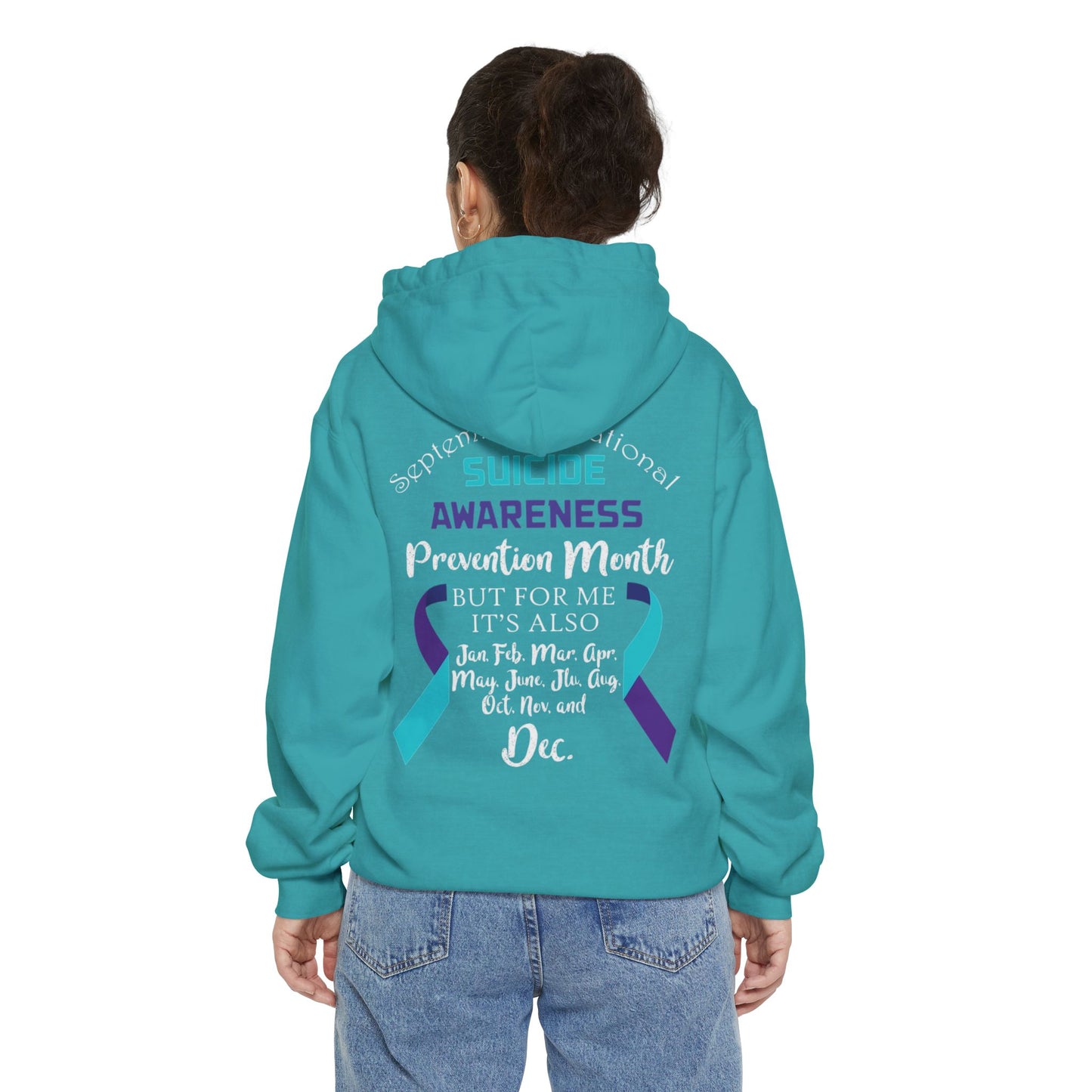 Unisex Suicide Awareness Hoodie - Garment-Dyed with Empowering Message