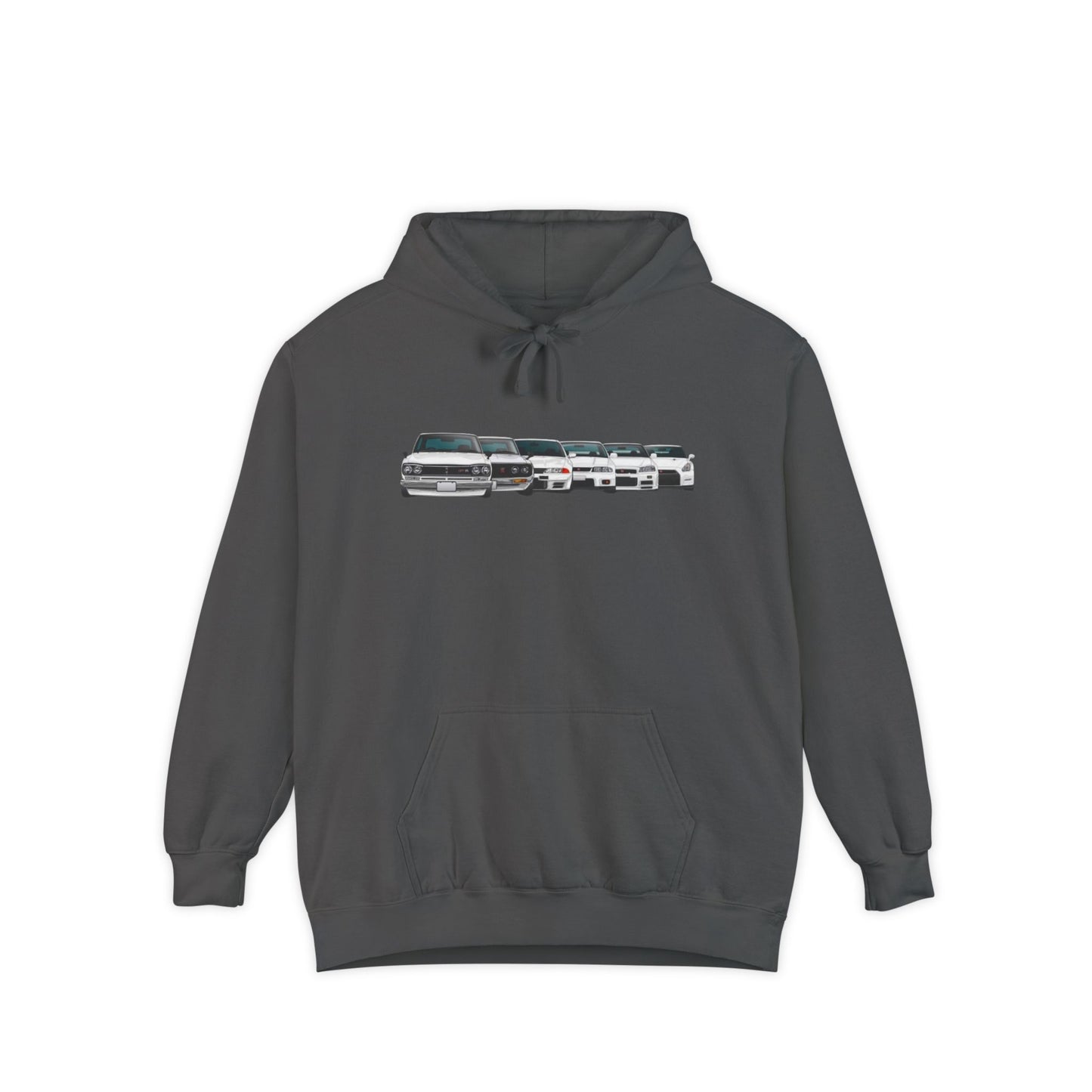 Classic Car Enthusiast Hoodie - GT-R Design, Unisex Garment-Dyed