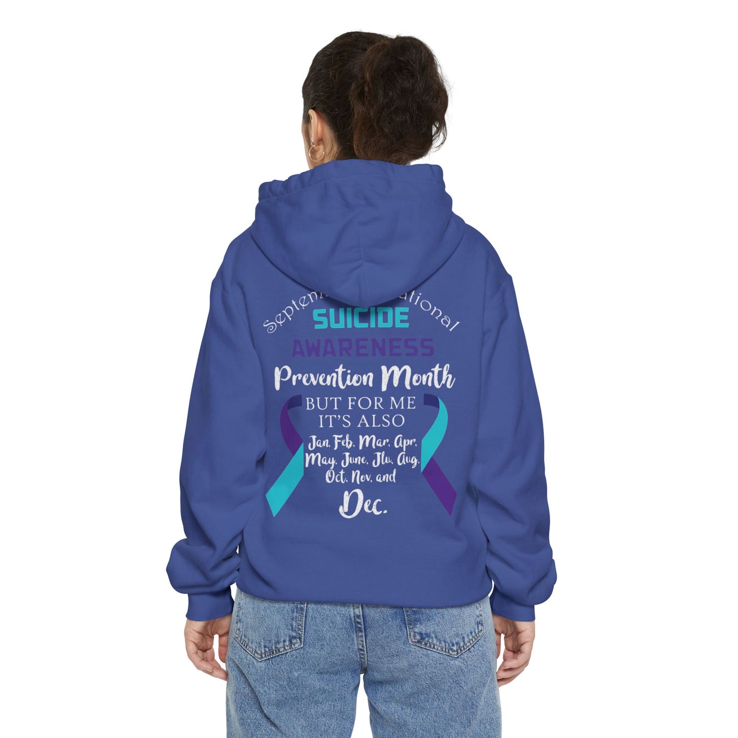 Unisex Suicide Awareness Hoodie - Garment-Dyed with Empowering Message