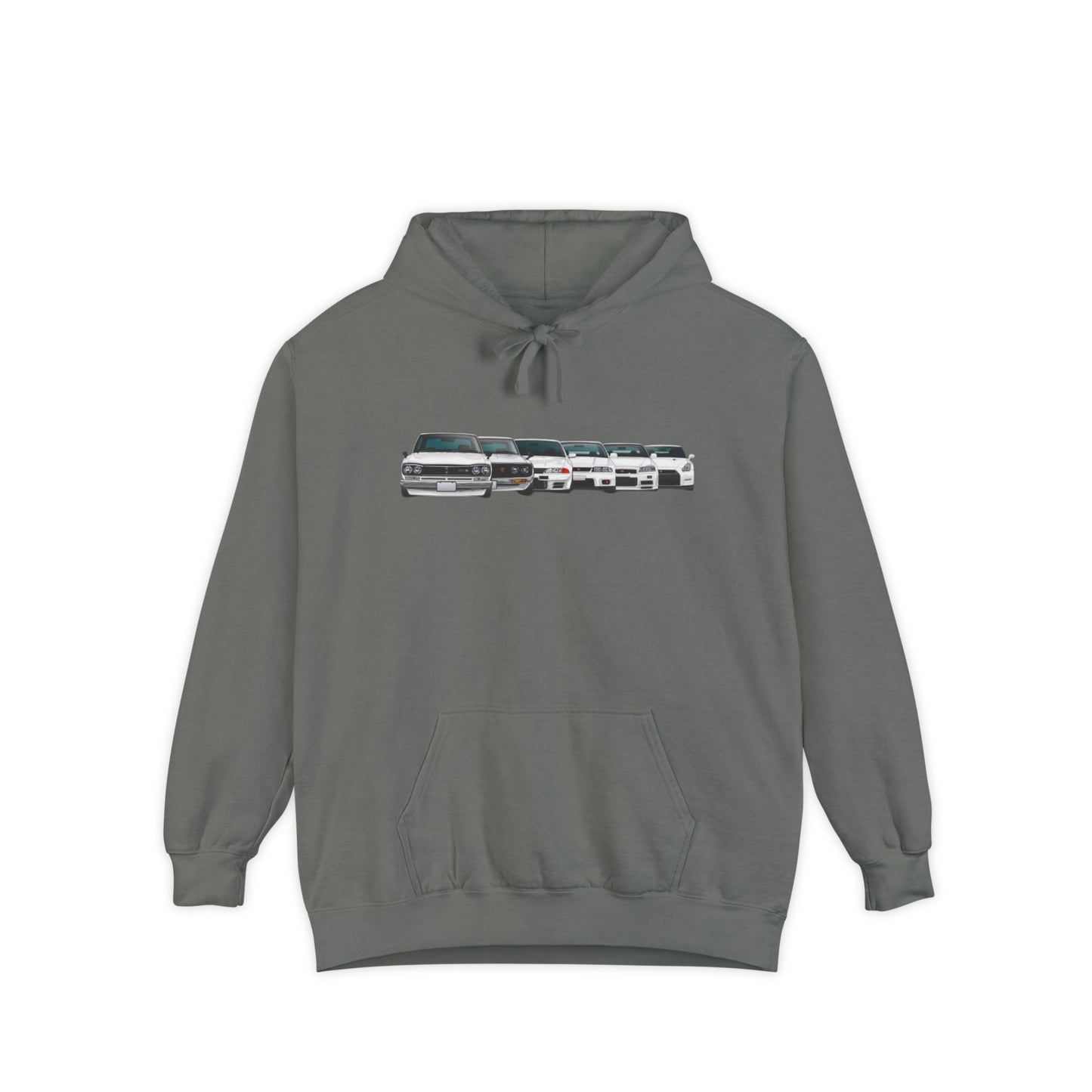 Classic Car Enthusiast Hoodie - GT-R Design, Unisex Garment-Dyed